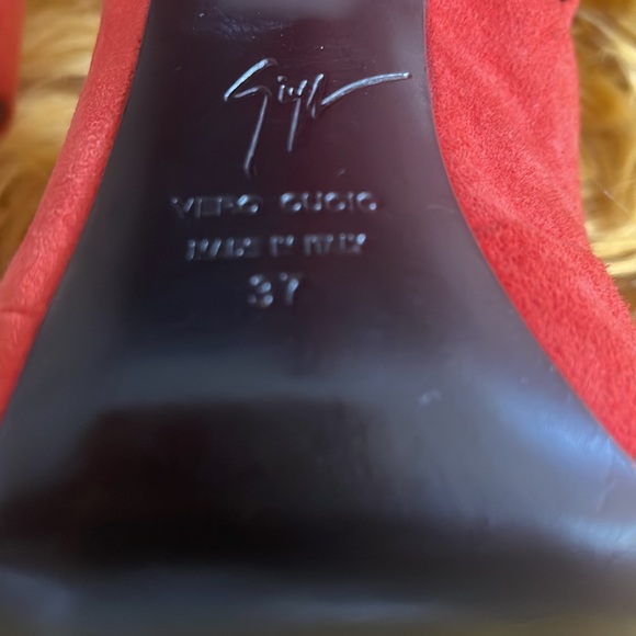 Giuseppe Zanotti Women Sandals Red Leather EU 37 - Picture 9 of 13